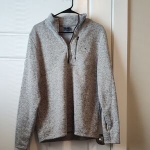 Vineyard Vines Gray Quarter-Zip Sweater